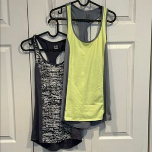 Champion Women's Yellow and Black Tank Tops